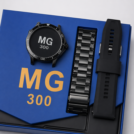 MG 300 Smartwatch with Metal & Silicone Straps