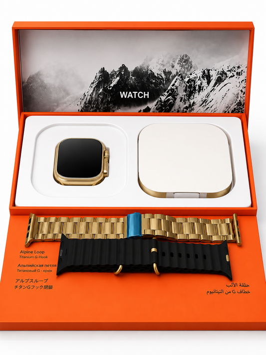 Smart Watch with Dual Straps & Wireless Charging