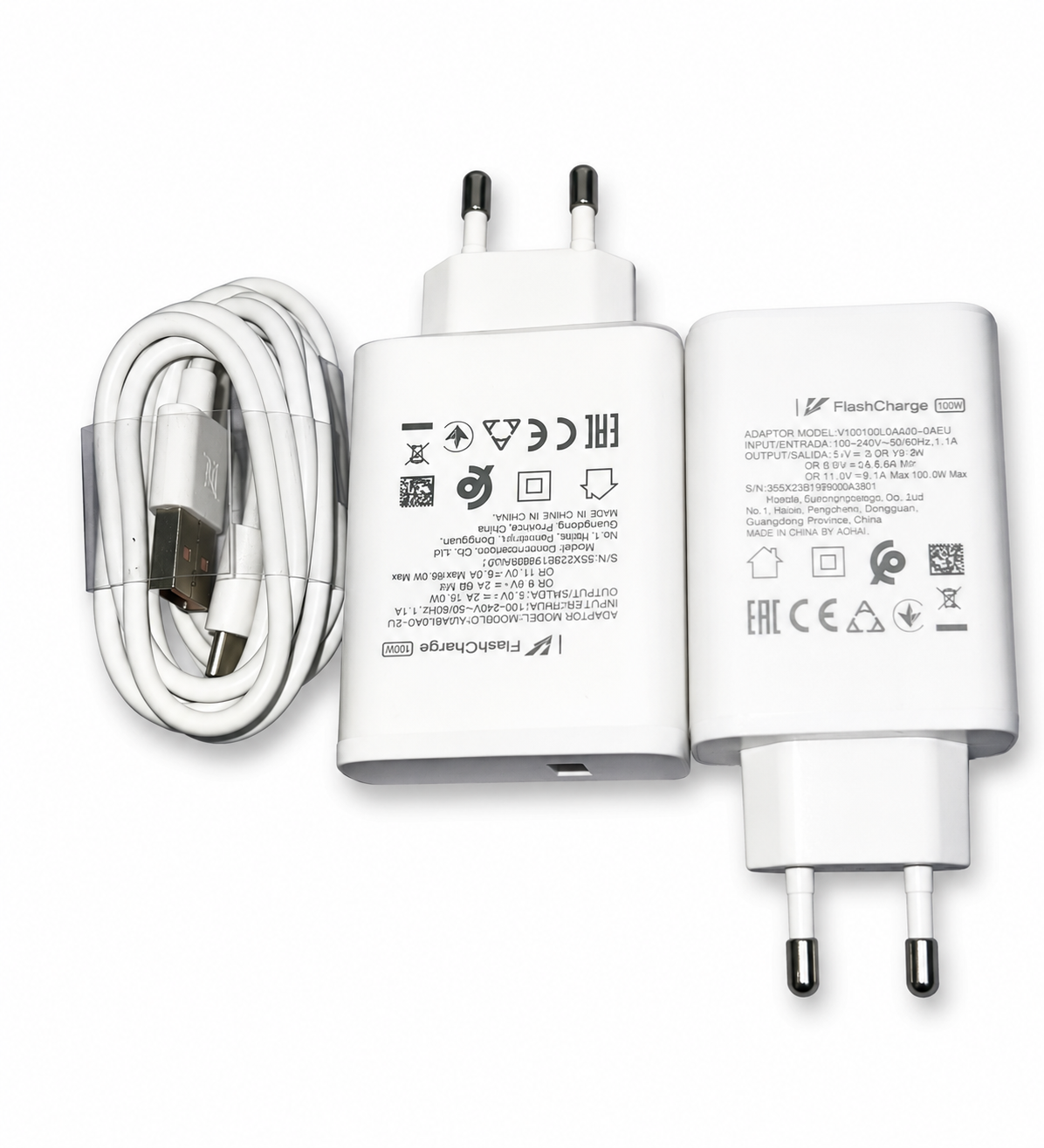 100W Super Fast Wall Charger – USB-C Charging Cable Included