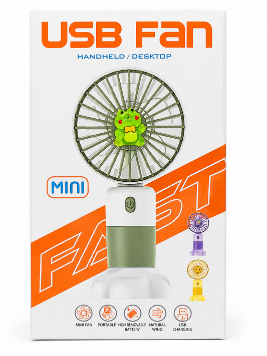 Compact USB Rechargeable Personal Cooling Fan