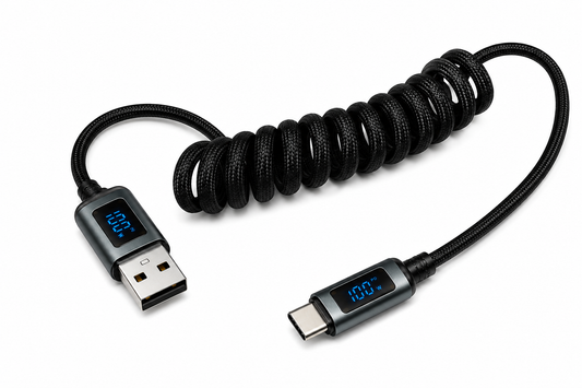 100W Coiled USB-C Charging Cable